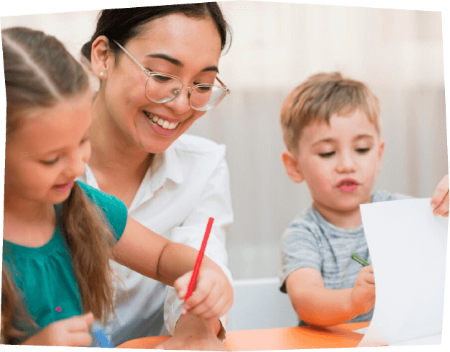 Childcare educator and two children - Believe Early Education - Logan Reserve QLD