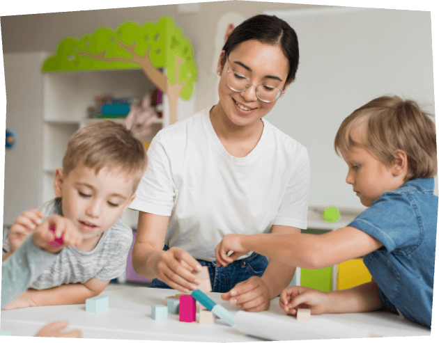 Teacher with two kids - Believe Early Education - Kindy Logan Reserve